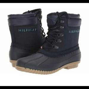 Brand new Tommy Hilfiger women’s Muddy Boots, navy blue, size 7.